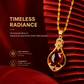 Elegante vierbladige klaver druppelketting