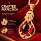 Elegante vierbladige klaver druppelketting