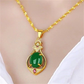 Elegante vierbladige klaver druppelketting