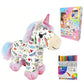 🔥50% OFF 🦄DIY Color-In Unicorn Plush Toy Kit, Washable Reusable Coloring Stuffed Animal, Creative Art Craft Set for Kids Birthday Gift