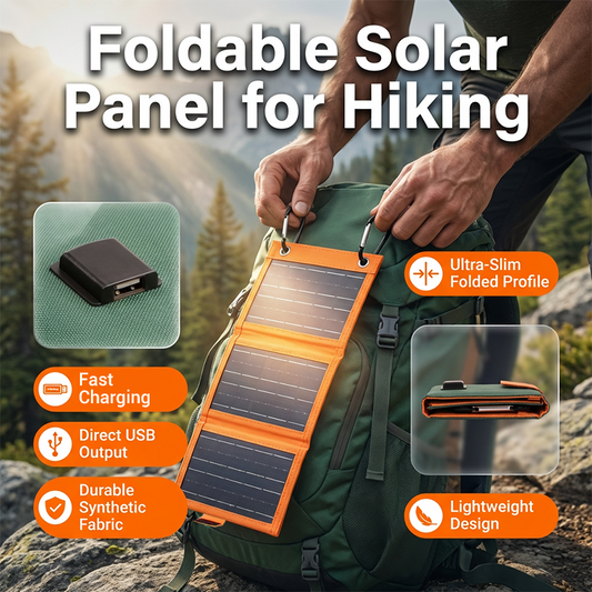 ✨ Portable Solar Panel – Foldable, USB Charging, Weather-Resistant 🎒