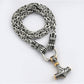 🎁2026 New Arrivals 50% OFF💥Viking Thor Hammer Pendant Necklace – Stainless steel with Byzantine chain – Bold & durable – perfect for daily wear or gifting ✨💪