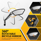 ⏳Time-Limited Special⏰360° Rotatable Bicycle Rearview Mirror – Shock-Absorbing Arm, Weather-Resistant, Universal Mount 🛡️