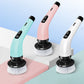 💪 Rechargeable Cleaning Brush with Telescopic Pole & 8 Heads — No Bending, No Kneeling, Just Effortless Cleaning