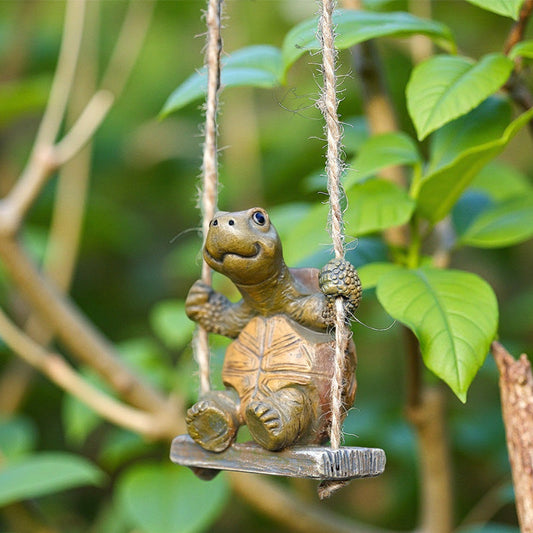 🏆Surprise Price: Only £10.99!!!🐢Whimsical Turtle Swing Decor🌿