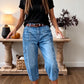 👖 50% RABATT! 🌸 Women's Casual Stretchy Cropped Denim Pants – Comfortable & versatile – Perfect for casual days, summer outings or office chic – breathable and stylish ✨🌿