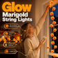 🌼Limited Time 50% Off! 🎃Artificial Marigold Flower LED String Lights – Waterproof 8 Lighting Modes, 20 LEDs Battery Powered, Decor for Halloween, Day Of The Dead Altar, Porch & Indoor Festival Decor