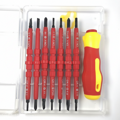⚡🛡️ Heavy-Duty Insulated Electrician Screwdriver Set – 100% Shock-Proof for Safe Electrical Work! | VDE Certified, Up to 1000V 🔌