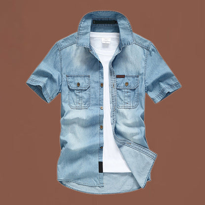 👕 50% OFF NOW! 💙 Men’s Washed Denim Shirt – Rugged charm, soft washed fabric & versatile style – Perfect for casual outings & weekend layers 🌿
