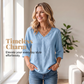 Women's Casual V-Neck 3/4 Sleeve Blouse