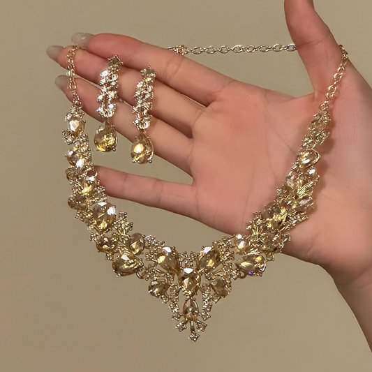 ⏳ 50% off⏰Elegant Yellow Sparkling Rhinestone Jewelry💎📿