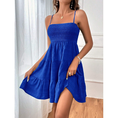 🎁2026 New Arrivals 50% OFF💥Women’s Smocked Tiered Mini Dress – Adjustable Straps, Stretch Bust & Breezy A-Line Fit ✨