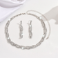 📢50% OFF NOW！🔥 Sparkling Rhinestone Claw Chain Necklace & Earrings Set for Women