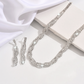 📢50% OFF NOW！🔥 Sparkling Rhinestone Claw Chain Necklace & Earrings Set for Women