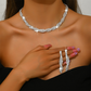 📢50% OFF NOW！🔥 Sparkling Rhinestone Claw Chain Necklace & Earrings Set for Women