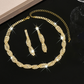 📢50% OFF NOW！🔥 Sparkling Rhinestone Claw Chain Necklace & Earrings Set for Women