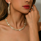 📢50% OFF NOW！🔥 Sparkling Rhinestone Claw Chain Necklace & Earrings Set for Women