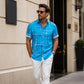 ☀️👔 50% OFF! Men’s Geometric Print Relaxed-Fit Button-Down Shirt – Soft Summer Feel, Roomy Comfort & Vacation-Ready Style ✨