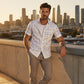 ☀️👔 50% OFF! Men’s Geometric Print Relaxed-Fit Button-Down Shirt – Soft Summer Feel, Roomy Comfort & Vacation-Ready Style ✨