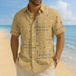 ☀️👔 50% OFF! Men’s Geometric Print Relaxed-Fit Button-Down Shirt – Soft Summer Feel, Roomy Comfort & Vacation-Ready Style ✨