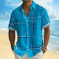 ☀️👔 50% OFF! Men’s Geometric Print Relaxed-Fit Button-Down Shirt – Soft Summer Feel, Roomy Comfort & Vacation-Ready Style ✨