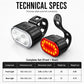 🔦 Rechargeable Bike Light Set 🚲 Light Up the Road, Ride Home Safe – No Batteries, No Fuss ✨