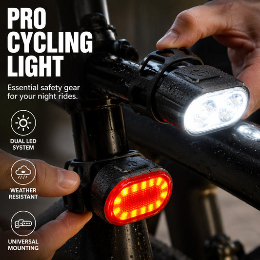 🔦 Rechargeable Bike Light Set 🚲 Light Up the Road, Ride Home Safe – No Batteries, No Fuss ✨