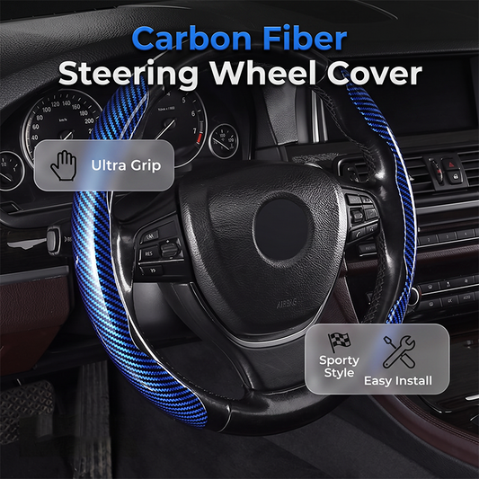 📢📢50% OFF !! ⏰Segmented Carbon Fiber Steering Wheel Cover