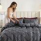 🛏️ 50% OFF NOW! 🌿 3-Piece Pintuck Pleated Duvet Cover Set – Elegant pleats, soft fabric & complete set – Perfect for a refined bedroom makeover ✨