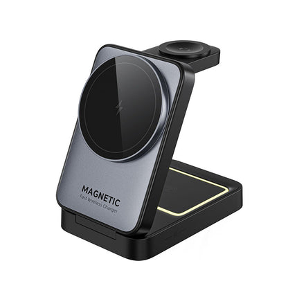 🔋 50% OFF NOW! 📱 3-in-1 Fast Wireless Charger – 15W, Foldable & Portable – Charge Phone, Watch & Earbuds at Once ✨