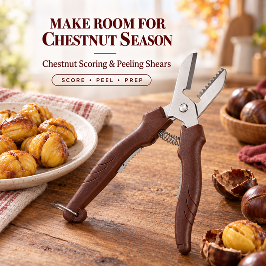 🎁2026 New Arrivals 50% OFF💥2-in-1 Chestnut Shear – Dual-Edge, Labor-Saving, Safe
