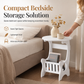 Modern Minimalist Round Bedside Table and Sofa Side End Table for Small Spaces Bedroom and Living Room