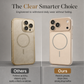Magnetic Matte Electroplated Phone Case with Large Window Protector Full Coverage Protective Cover