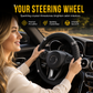 Sparkling Rhinestone Car Steering Wheel Cover Elastic Leather Wheel Protector with Crystals for Auto Interior