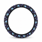Universal 38cm Ringless Silk Steering Wheel Cover Printed Breathable Car Wheel Protector for All Seasons