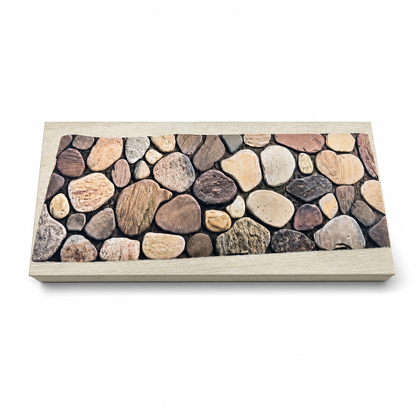 Cobblestone Pattern Diatomite Stair Tread Mat Water Absorbent Non Slip Trimmable Step Rug Easy to Clean