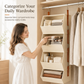 🧥 Heavy-Duty Hanging Wardrobe Organizer: Adjustable Dividers, Anti-Sag, Space-Saving