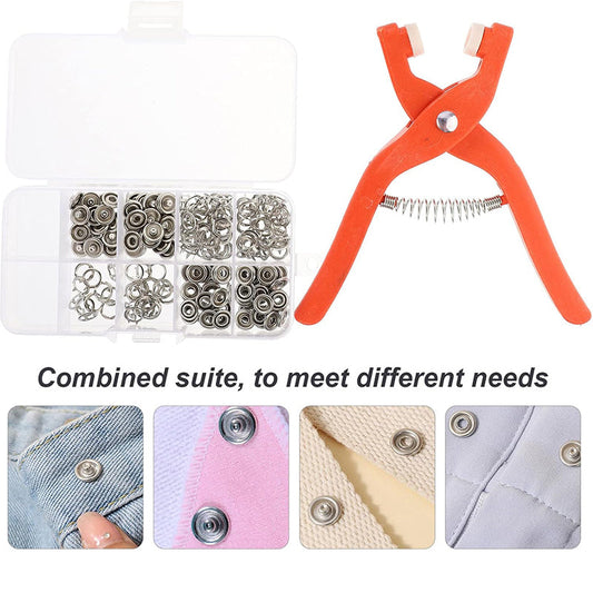 📢🔥BUY MORE SAVE MORE!!🧵 Sew-Free Snap Button Fastener Kit – Fix, Fasten & Customise Fabric Without Stitching, A Handy Kit for Quick Repairs & Craft Projects ✨