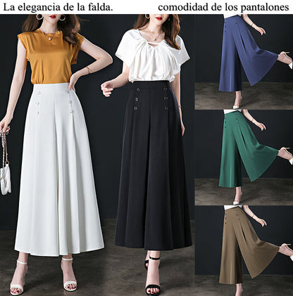 ☀️ Pantalones Anchos de Verano | Cintura Alta, Delgados y Frescos ✨ 50% de Descuento, Tallas Grandes Disponibles