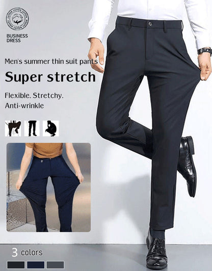 Pantalones de negocios de traje fino de verano para hombre(compre 2 envío gratis)