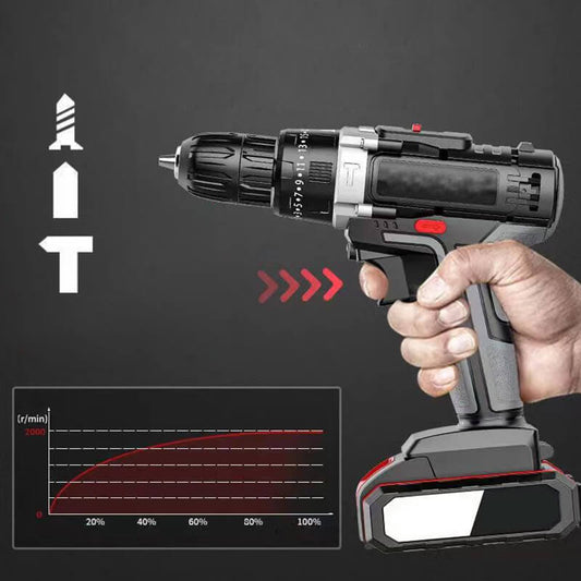 Kit de taladro eléctrico de impacto de litio para el hogar