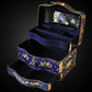 Caja de almacenamiento de joyas de tres capas exquisitas exquisitas hechas a mano