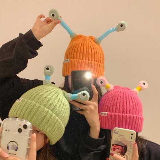 🔥Black Friday Sale 50% Off🤖Winter Parent-Child Cute Glowing Little Monster Knit Hat