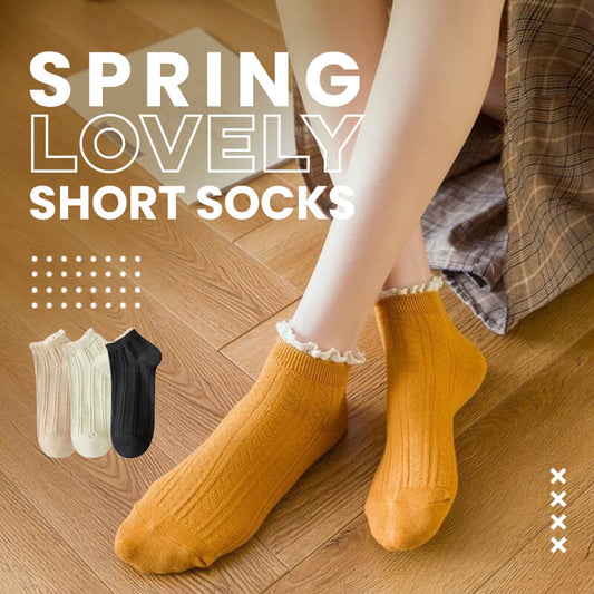 Calcetines Cortos Spring Lovely (diez colores para elegir)