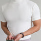 Camiseta de cuello alto slim-fit para hombre